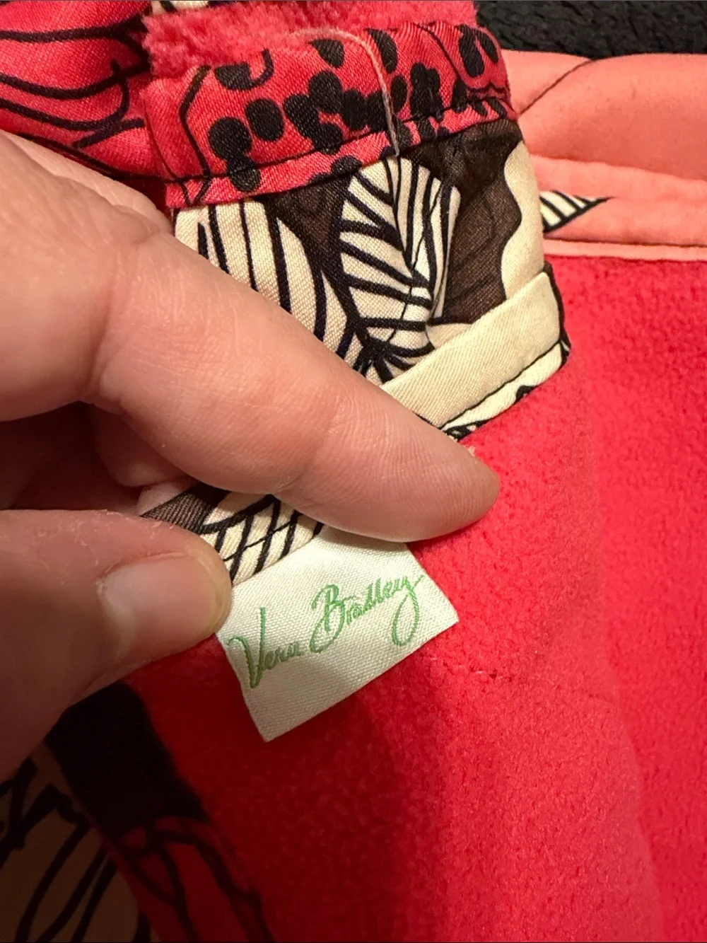 Vera Bradley Floral Quilt Cover in Red, Pink, White and Black